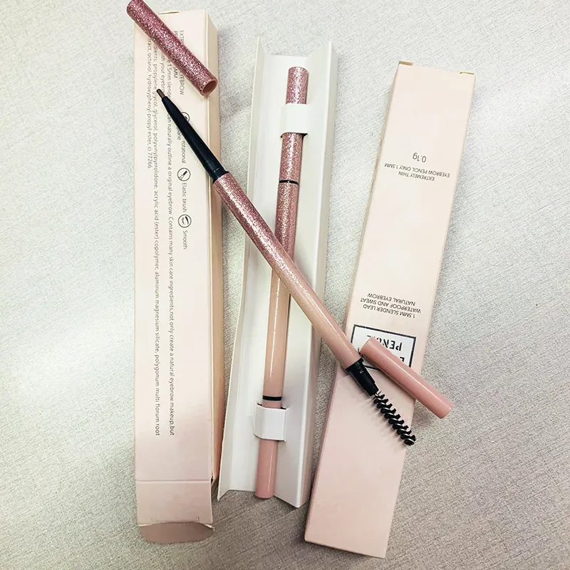 Ditong Oemodm Private Label Double-Headed Automatic Waterproof 1.5mm Eyebrow Pencil Brush 2 in 1
