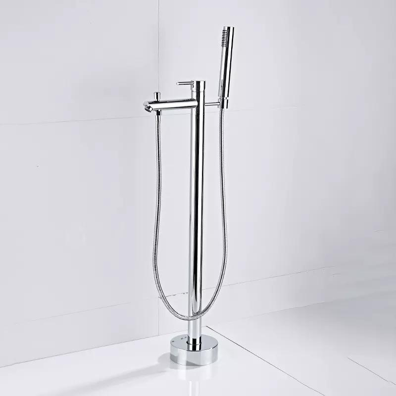 Freestanding Bathtub Shower Faucets 6712 Floor Tub Standing Bath Showers Bathroom Water Taps Shower Mixer Tap Bathtub Faucet Set