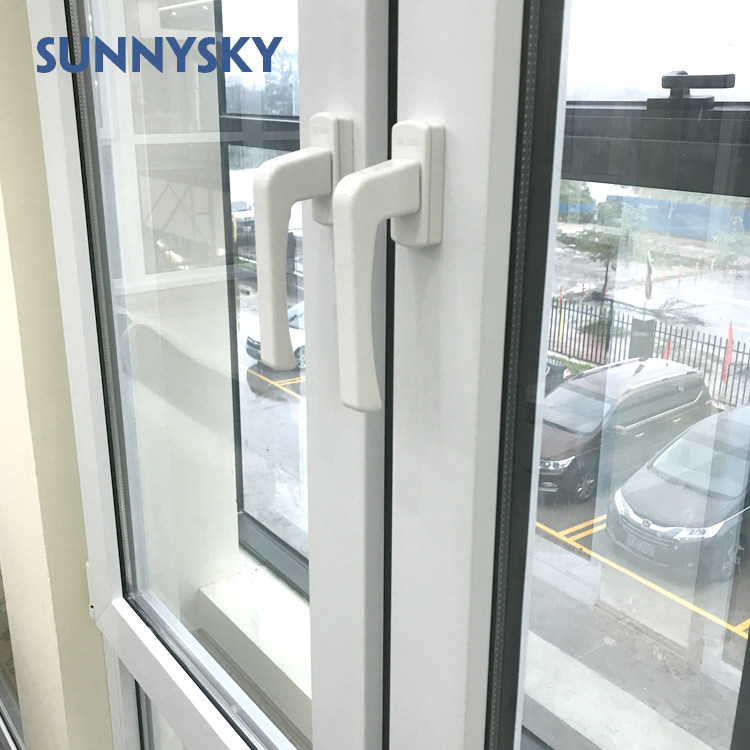 Factory Direct Quality Best UPVC Whtie Doubul Glass Aluminum Fixed Casement Awing Windows with Steel Fly Screen