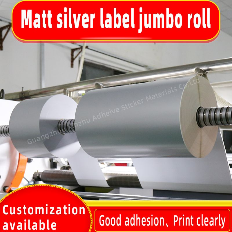 Laser&Inkjet Printing Matte Silver Pet Vinyl Sticker Tear Resistant Waterproof Label Material