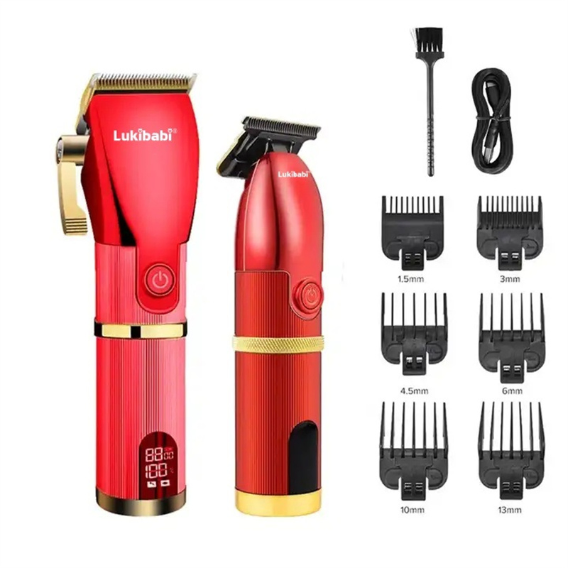 Rechargeable Hair Trimmer Metal Body Cutting Grooming Kit