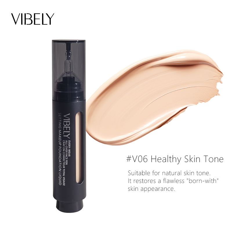 Portable Press Waterproof Concealer Oil Control Makeup Setting Moisturizing Liquid Foundation