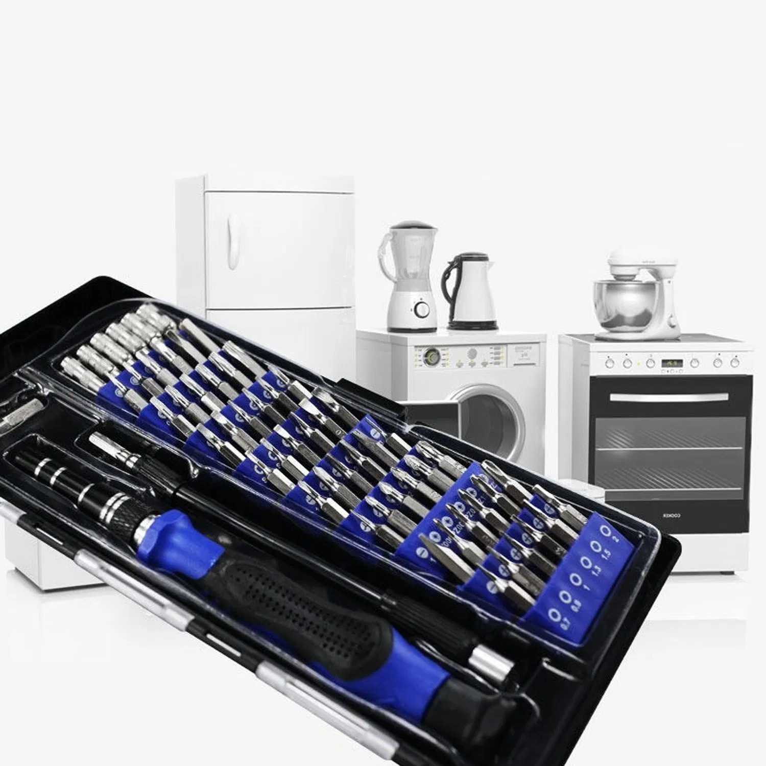 Набор прецизионных отверток с 58 битами и гибким удлинителем