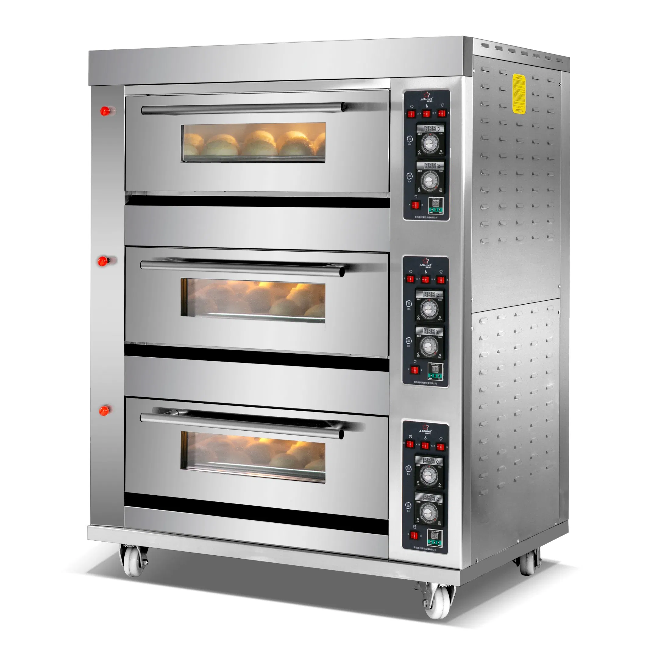 High-Performance 3 Deck 6 Tray Gas Deck Oven for Restaurants and Hotels