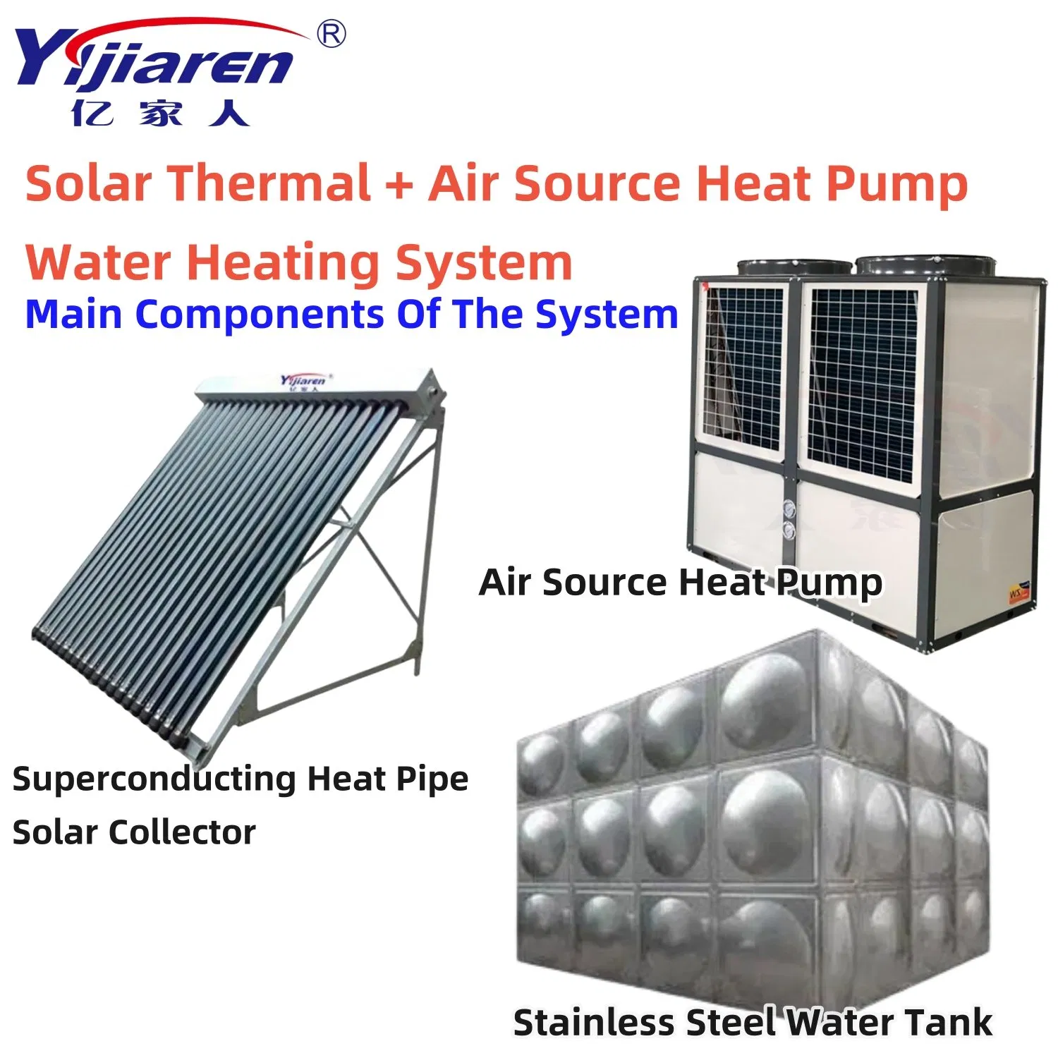 Energy Efficiency Combined Superconducting Heat Pipe and Air Source Air to Water Heat Pump Solution