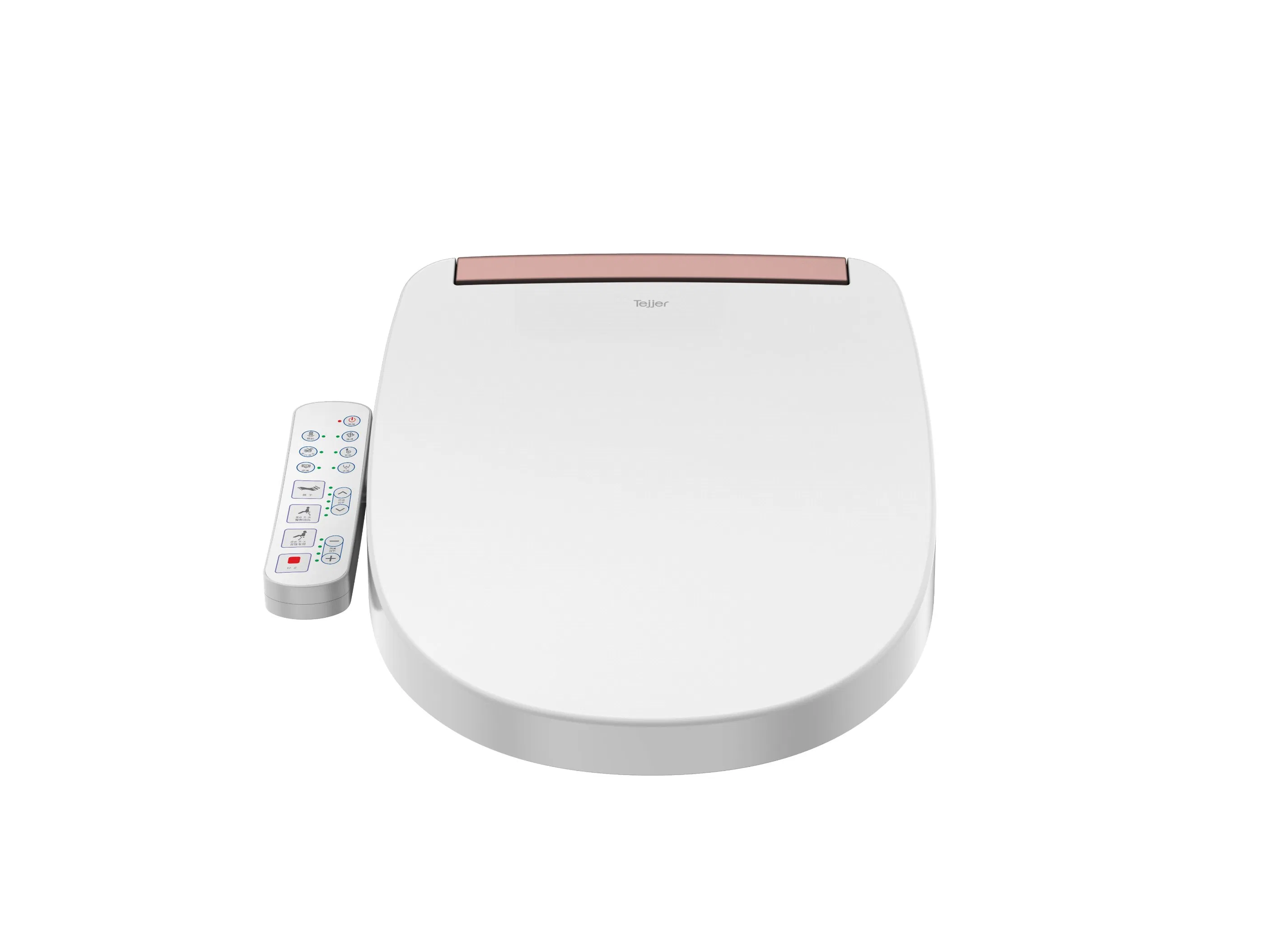 Tejjer Smart Toilet Seat, Elongated Seat Ring, Heated Toilet Seat with Instant Warm Water & Dryer, Wireless Remote