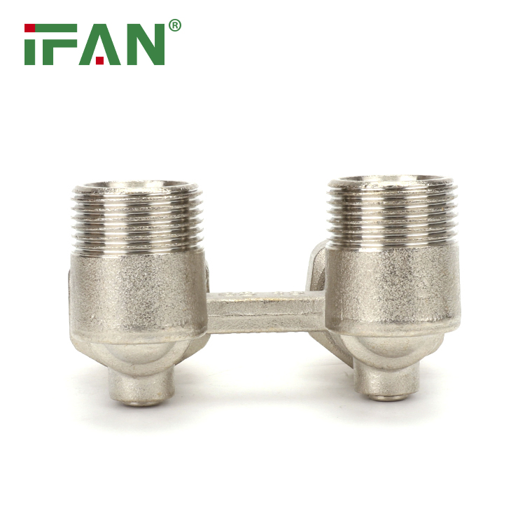 Ifan H Shape Valve Brass Type 1/2" 3/4" Plated Nickel Brass H Valve Angle Thermostatic Radiator Valve