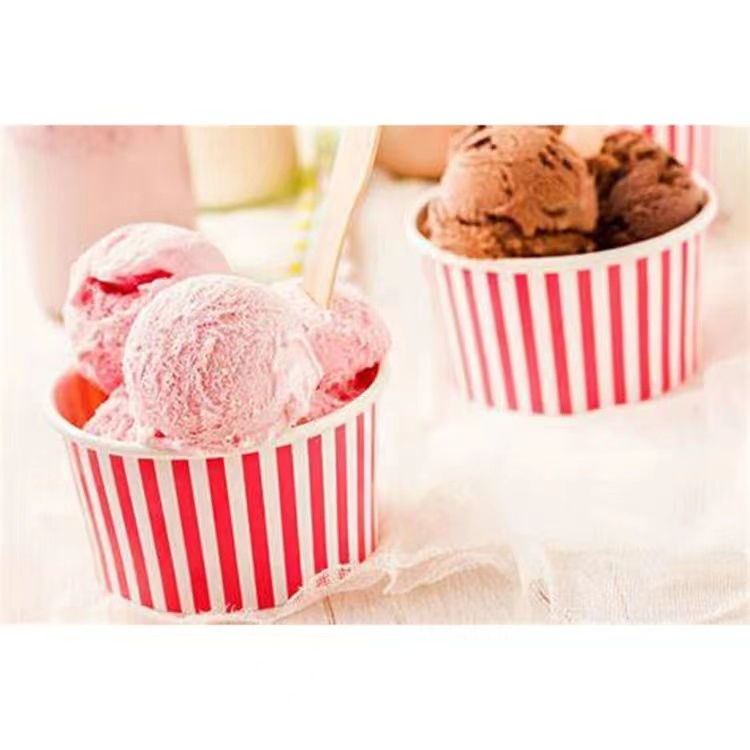 Eco Friendly Biodegrada PE Coating Paper Yogurt Paper Ice Cream Cup Bowl