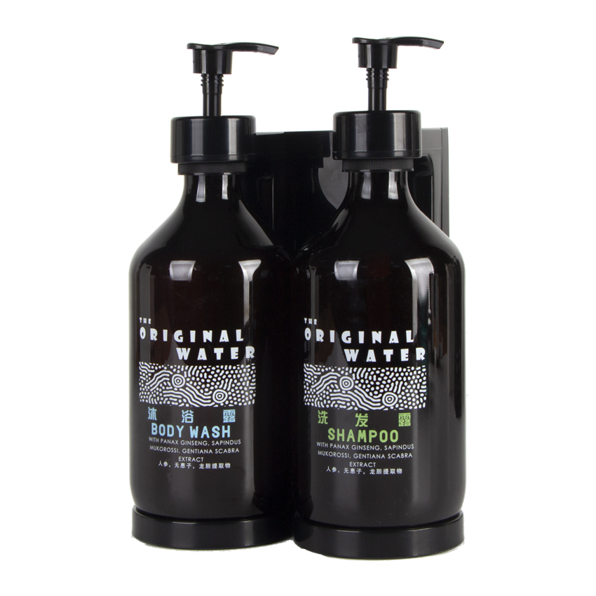 Hotel Shampoo and Shower Gel Separate Bottles Wall Mounted Manual Soap Dispensers
