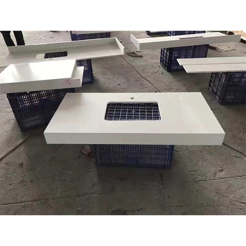 Artificial Stone White Quartz Countertop Customized Design Price
