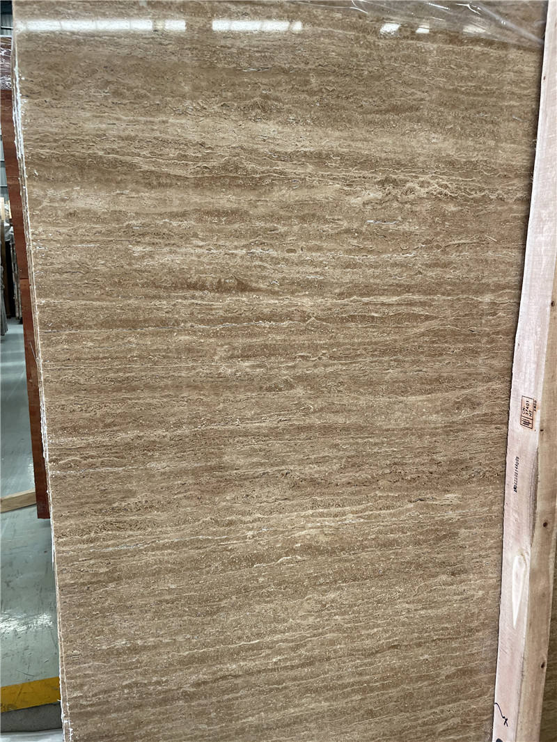 Resistance Travertine Exterior Wall Natural Stone Beige Travertine Stone Slab