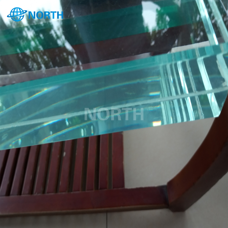 15mm Polished Edge Clear Temepred Laminated Glass with SGCC
