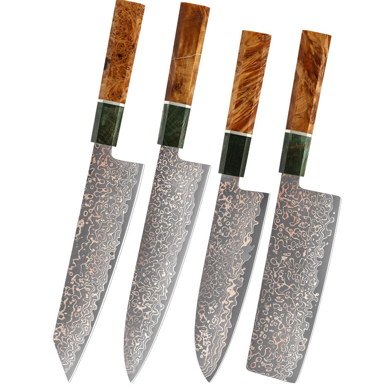 Японский нож DS-2934Q из дамасской стали VG10, 8 дюймов