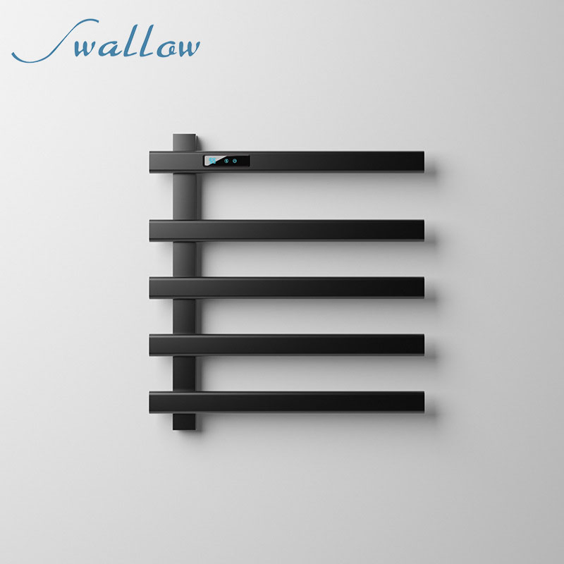 Factory Wholesale Electric Towel Heater Drying Rack Smart with Timer Matt Finish Anti-Fingerprint
