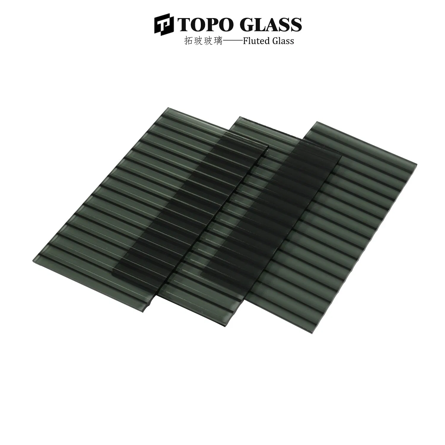 Custom Fluted Glass Panel Tempered Reeded Decorative Architectural Glass