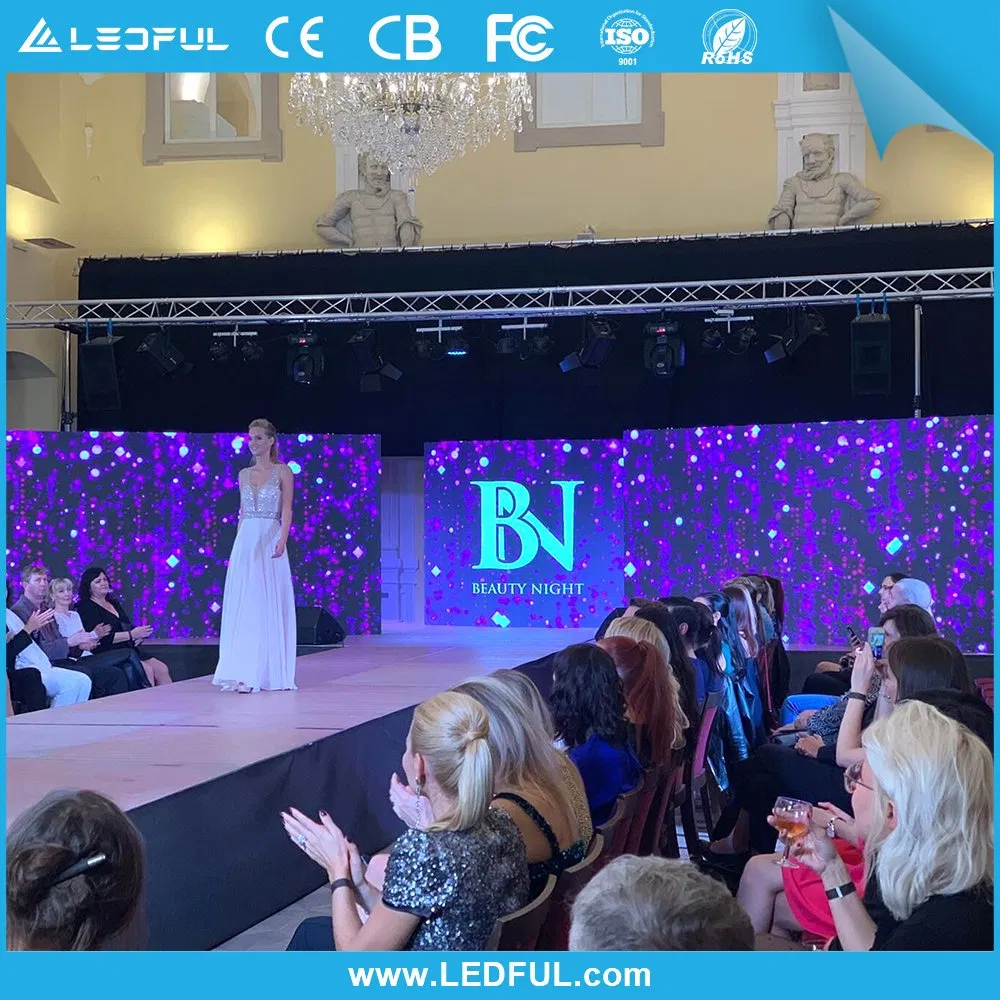 Outdoor Indoor 500X500mm HD SMD Curved Digital Stage Events Rental Background DJ Booth LED Video Wall Screen Display P1.9 P2.5 P2.6 P2.9 P3.91 P4.81 P5.95 P6.25