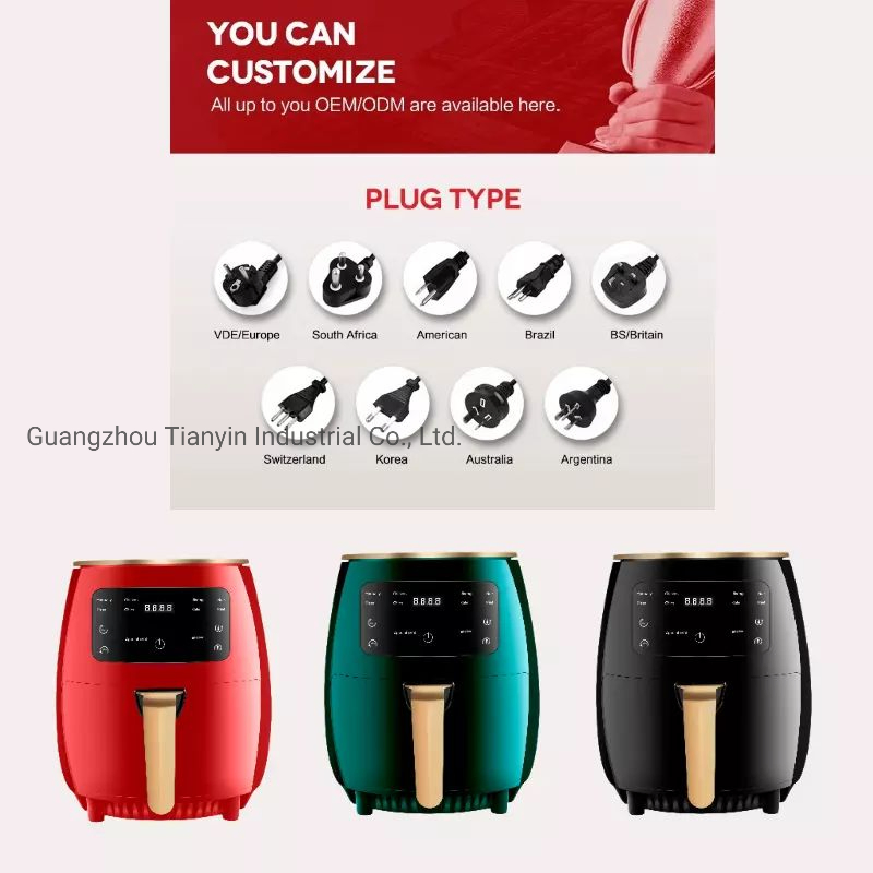 3.5L 4.5L 5L 5.5L 6L 8L The Household Airfryer Wholesale Digital Electric Air Fryer Hot Without Oil Freidora De Aire