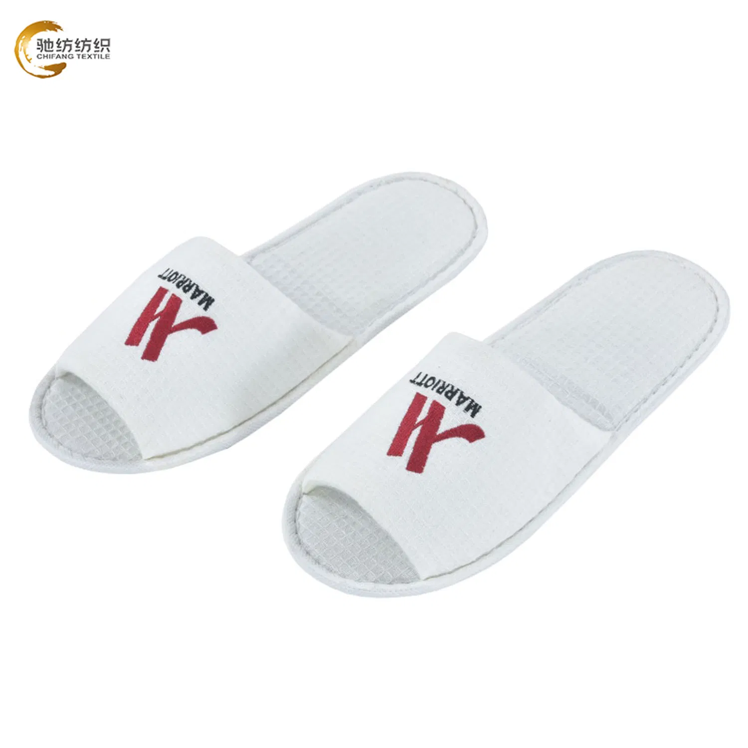 Slipper with Waffle Material for Hotel Room Using