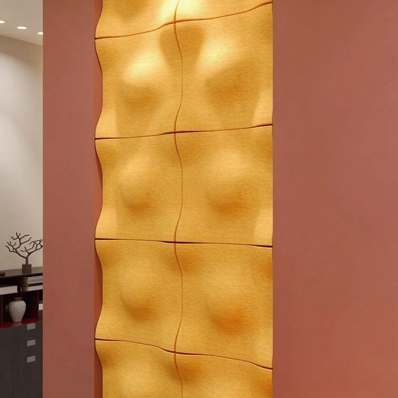 Eco-Friendly Polyester Fiber Acoustic Panels Formaldehyde-Free Soundproof Decor for Bedrooms