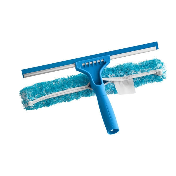 14 Inch Microfiber Combi-Squeegee Scrubber 2 in 1 Window Squeegee and Window Washer Set