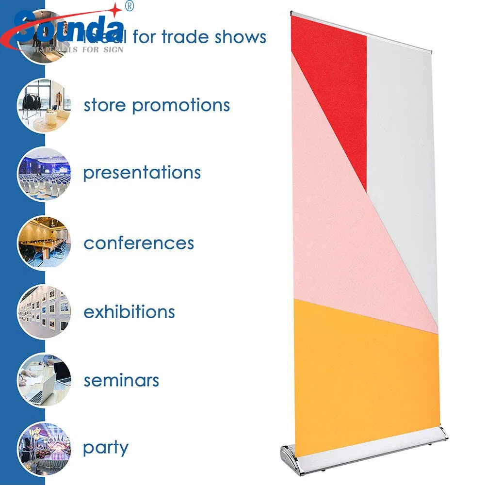 Sounda Outdoor Aluminum Roll up Banner Display Stand for Advertising