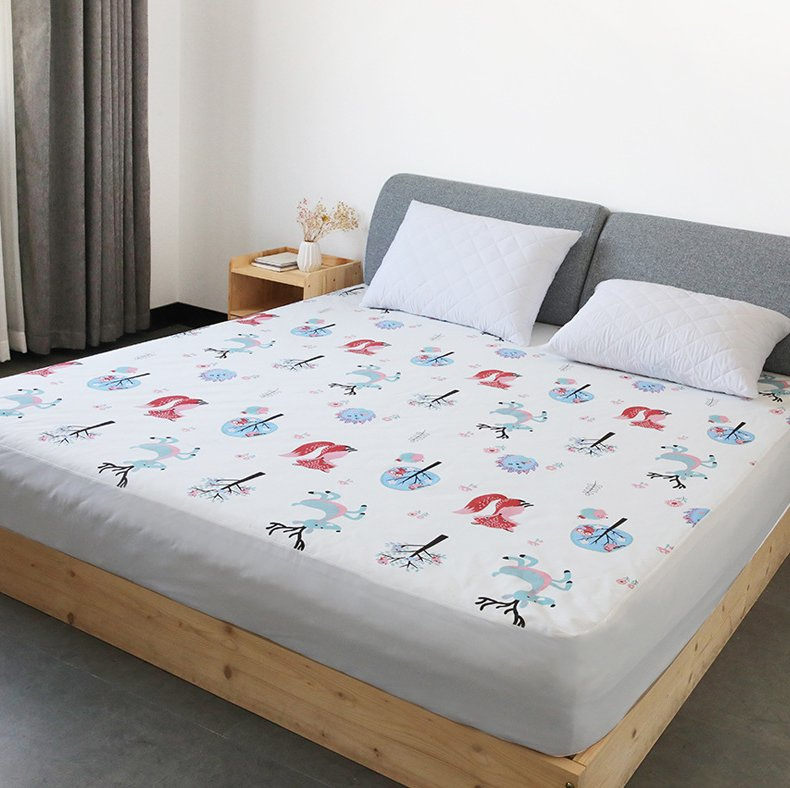 Fine Sulfur Pure Cotton Breathable Mite Resistant Waterproof Fitted Sheet Bedspread Dustproof Aunt Pad