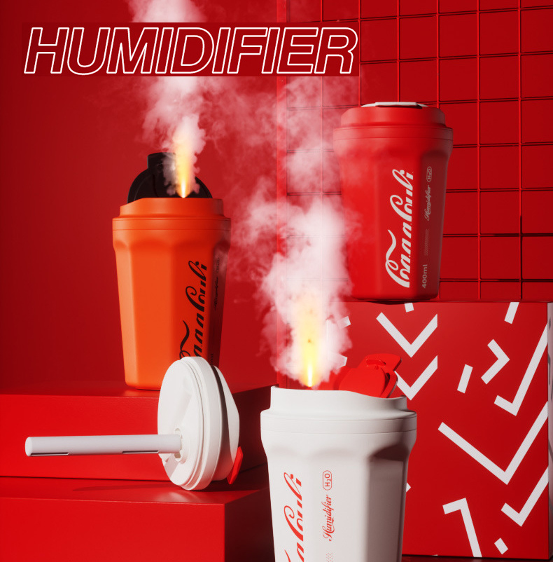 Mini Portable Cool Mist Air Cola Humidifier Essential Oil Car Scent Diffuser