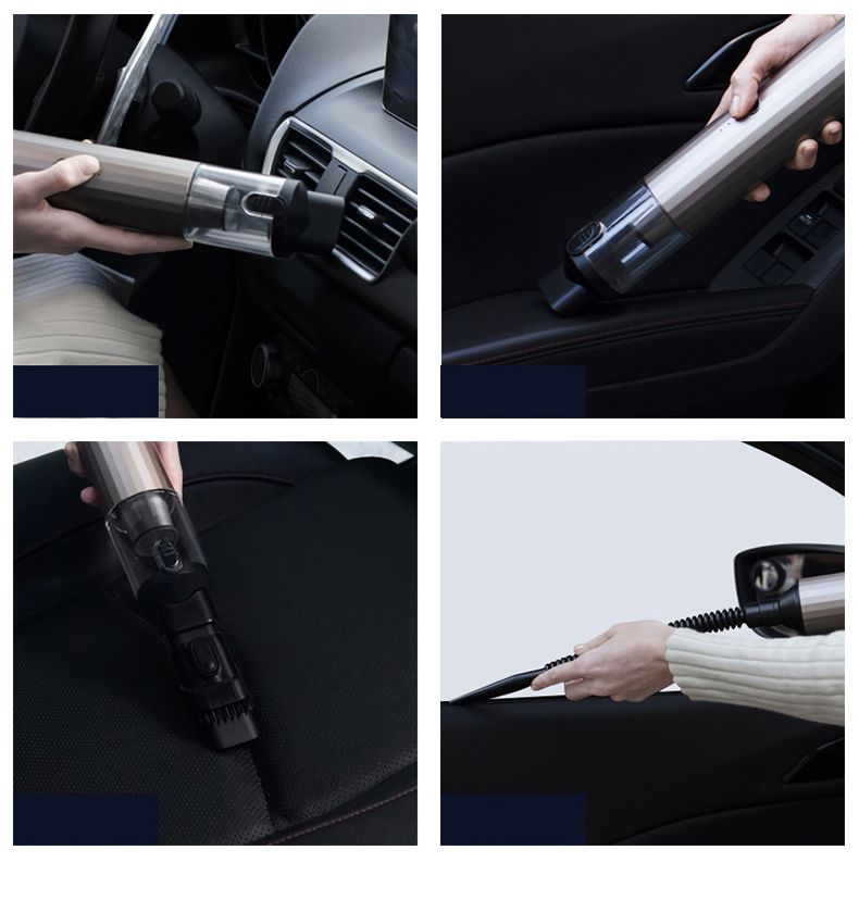 120W Portable 12V Cordless Mini Car Seat Handheld USB Rechargeable 15kpa Powerful Wireless Handy Small Car Vacuum Cleaner