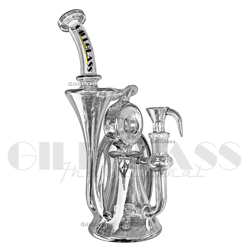 Gili-897 Glass Smoking Pipe DAB Rig Recycler with Quartz Banger Water Manufacturer Wholesale