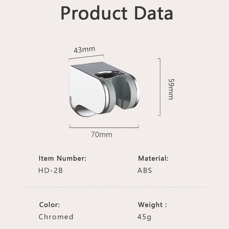 High Quality Plastic HD-2b Adjustable Shower Holder Shower Shower Holder Bathroom Accessories