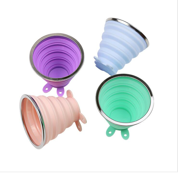 Outdoor Travel Collapsible Portable Silicone Folding Cup for Drinking
