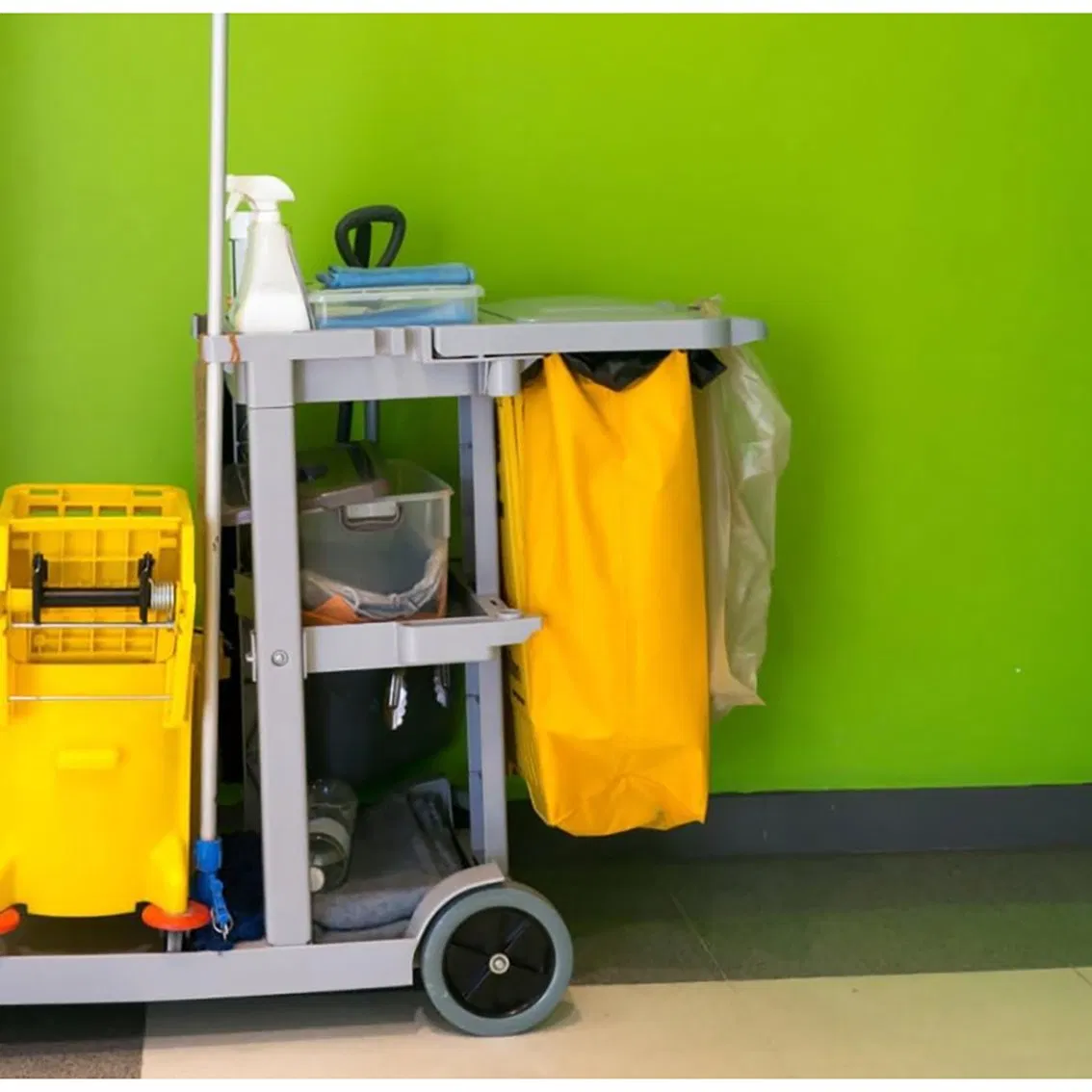 Вместительная сумка для уборочной тележки 16x11x27 дюймов