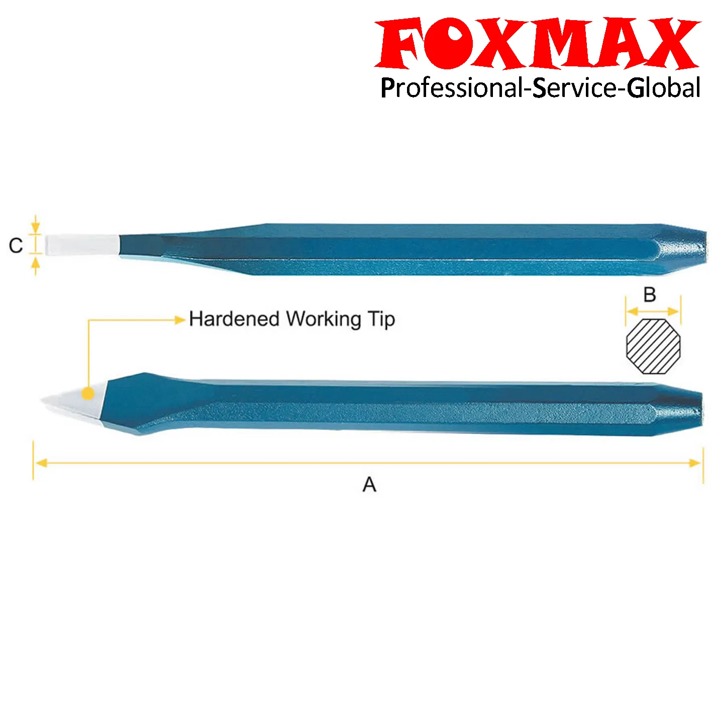 Долото холодное твердосплавное FXC-010 для отбойного молотка