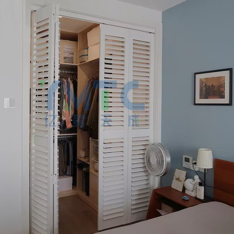 Tracked Shutters for Wardrobes or Room Dividers Plantation Shutter Bifold Doors Villa Shutters