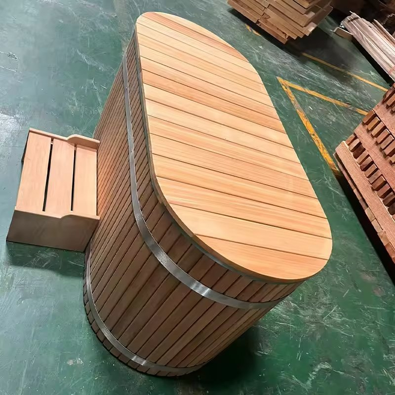 Wooden Ice Bath Ice Pool for Fitness Recovery Cold Plunge with Water Chiller Tub