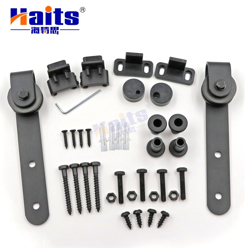 Round Shape Steel Black Sliding Soft Close Barn Door Accessories