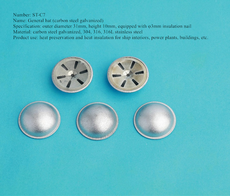 Insulation Pins Use Caps General Caps Marine Caps