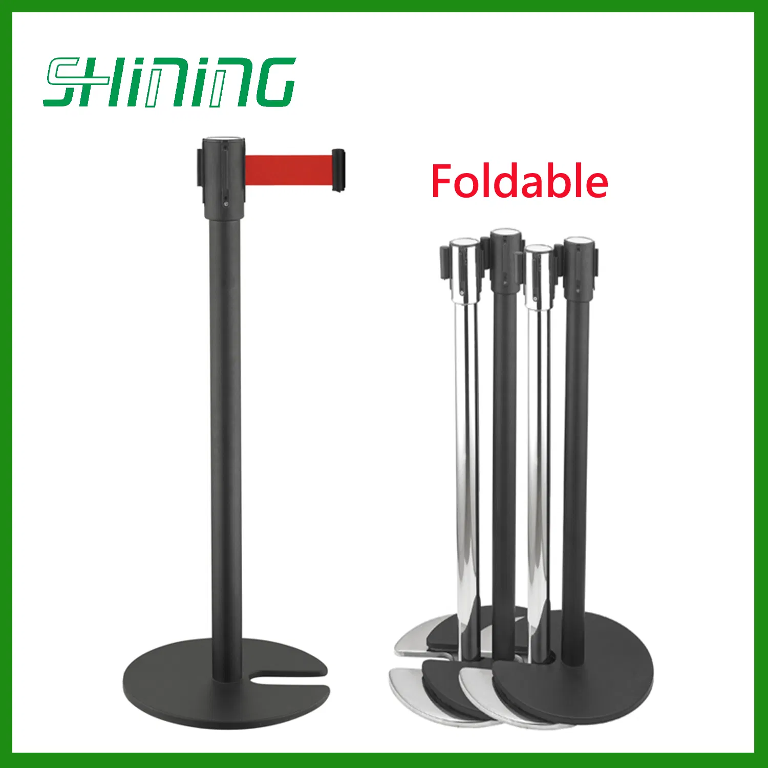 Crowd Control Retractable Belt Barrier Queue Management for Airport