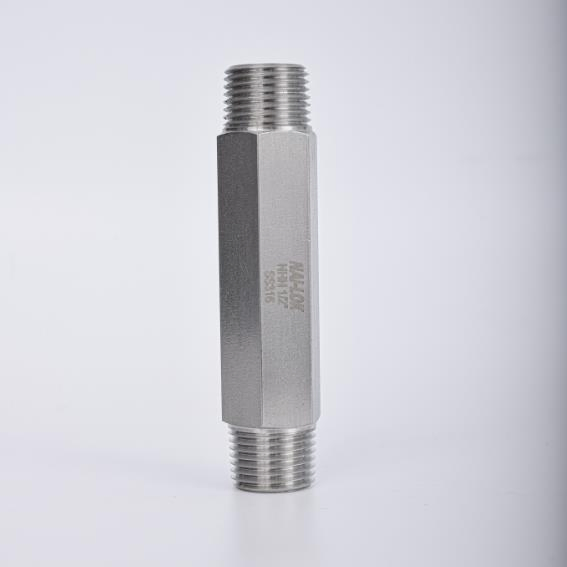 Nai-Lok Duplex Alloy Fittings 1/2 Inch Male NPT 316 Ss Hex Long Nipple Pipe Fittings