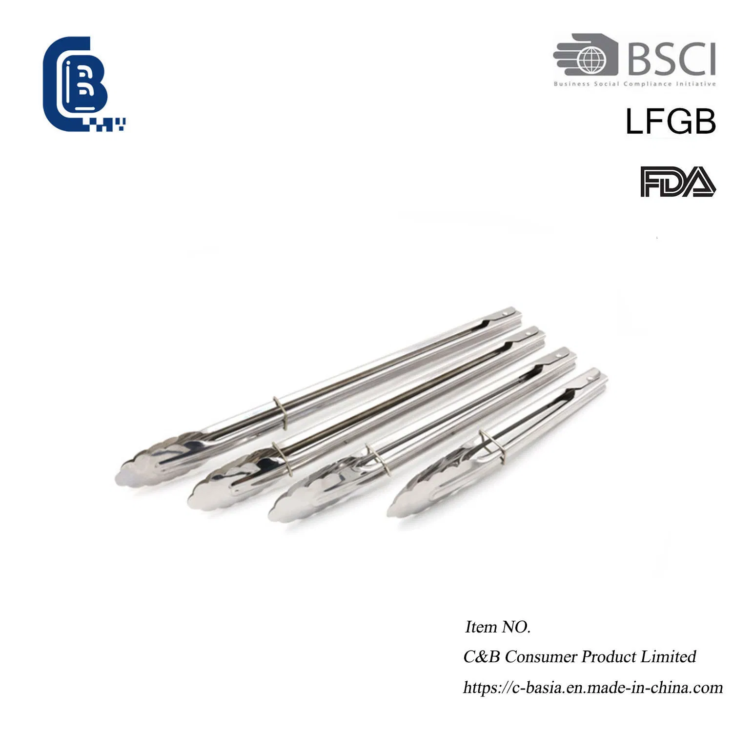 Heat Resistant Walnut Wood BBQ Grill Tongs, Sandwich Buffet Salad Serving Clip