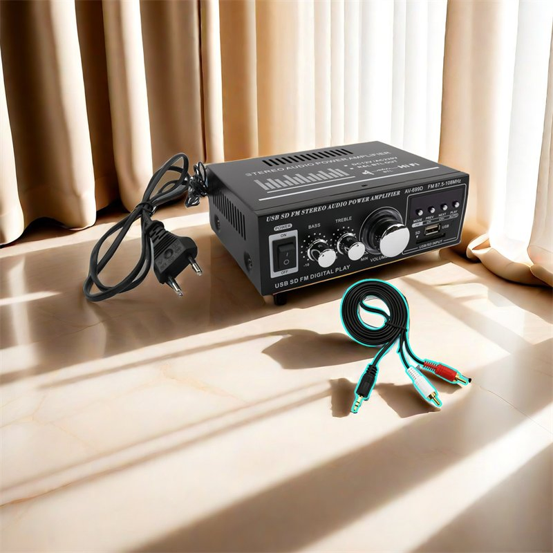 Мини усилитель звука с USB, SD и FM-радио