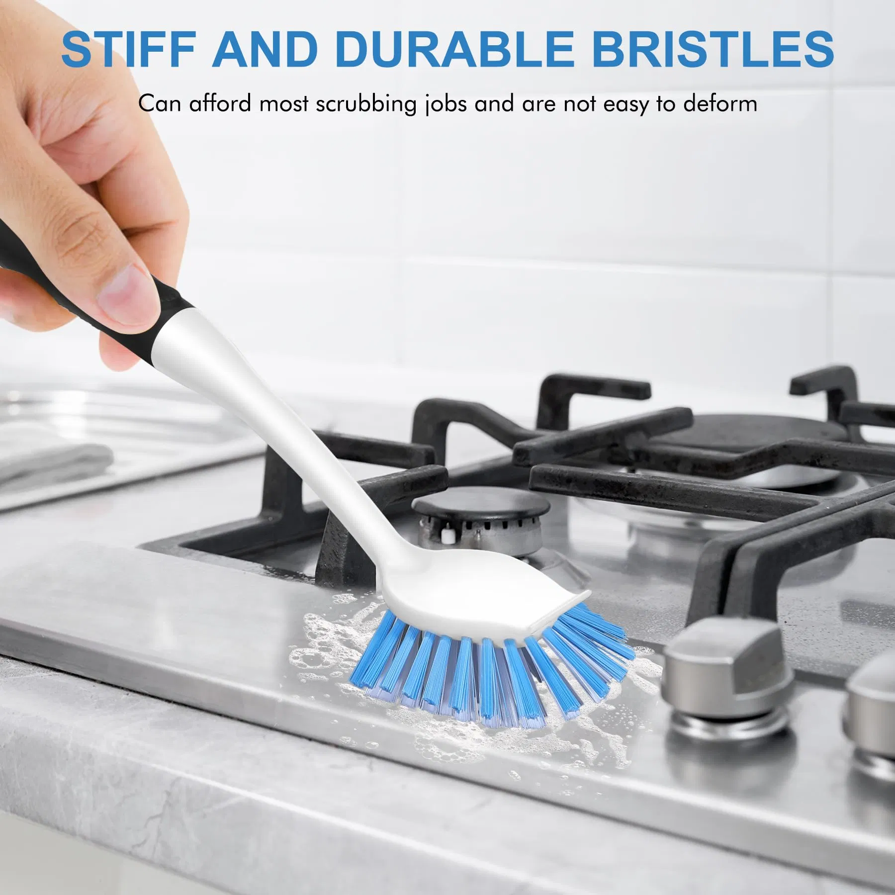High Quality Long-Handle Plastic Kitchen Cleaning Brush Household Cleaning Tools for Large Pots