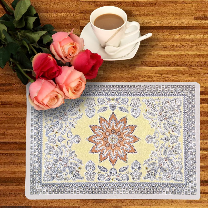 PVC Gold/Silver Lace Placemat (JFCD-032)