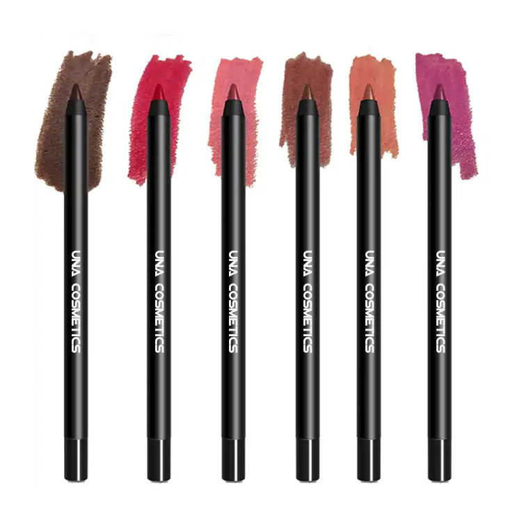 Custom Logo 6 Colors Lipliner Makeup Waterproof Matte Lip Liners Pencil