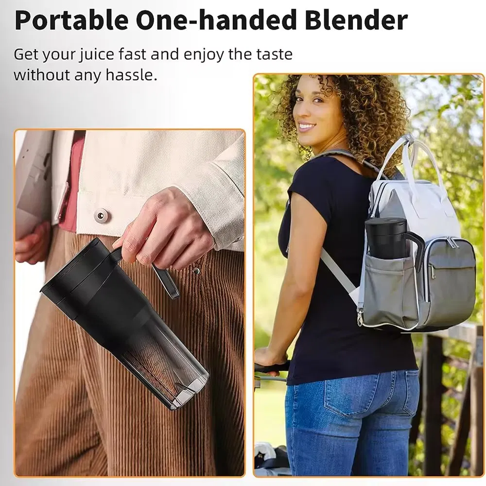 Portable Blender Cup Bottle USB Rechargeable Fruit Mixer Mini Hand Juicer