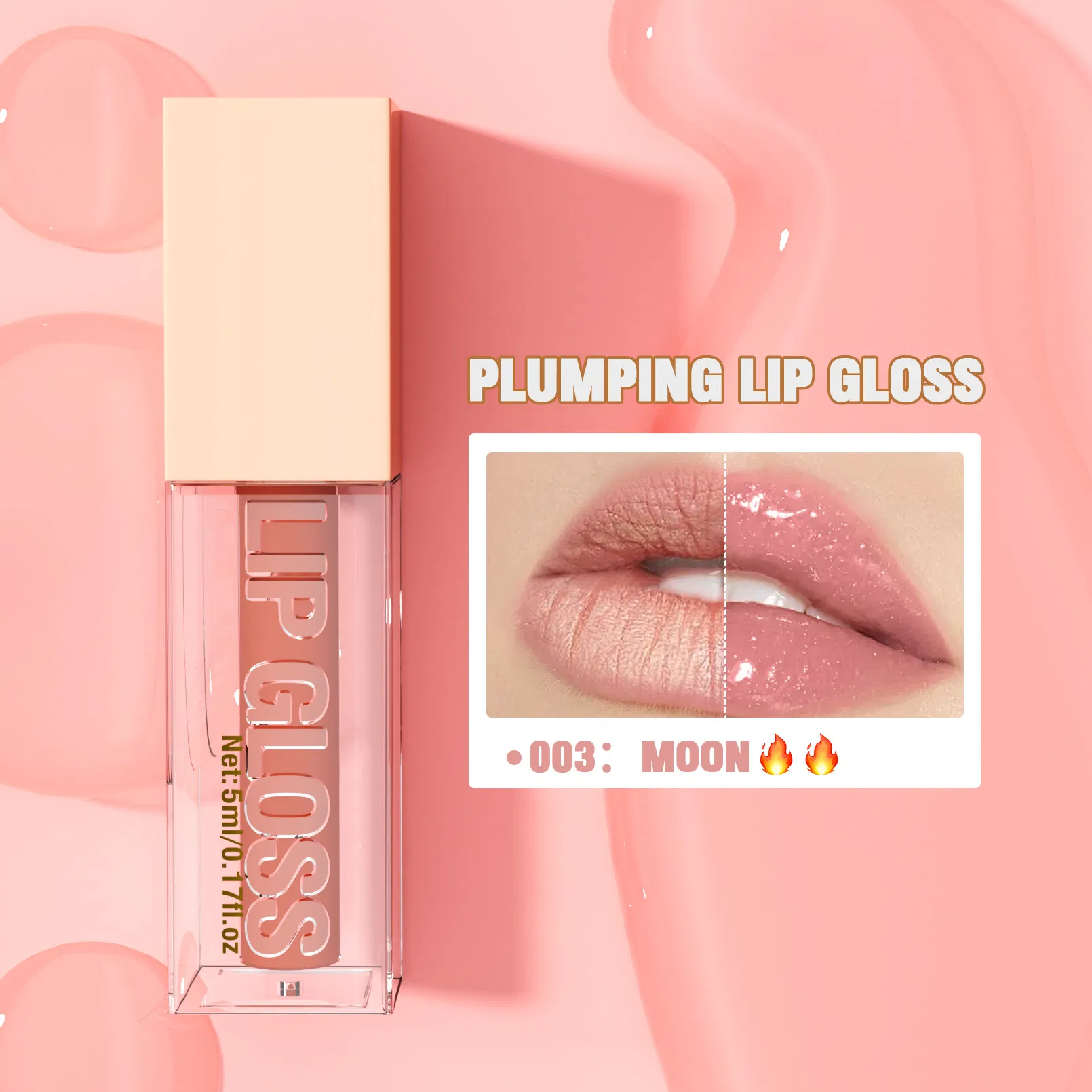 Wholesale Customization Natural Shine Soft Classic Moisturizing Plumping Professional Lip Gloss