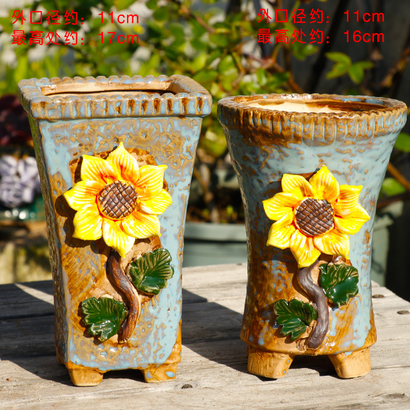 Горшок цветочный ручной работы садовый