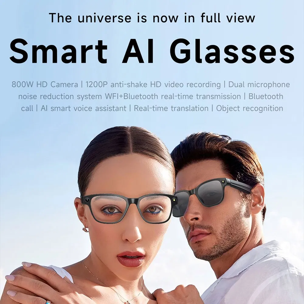 Smart Wireless Bt Voice Call Ai Glasses Camera Vlog Photo Sunglasses Translation Glasses Smart Glasses