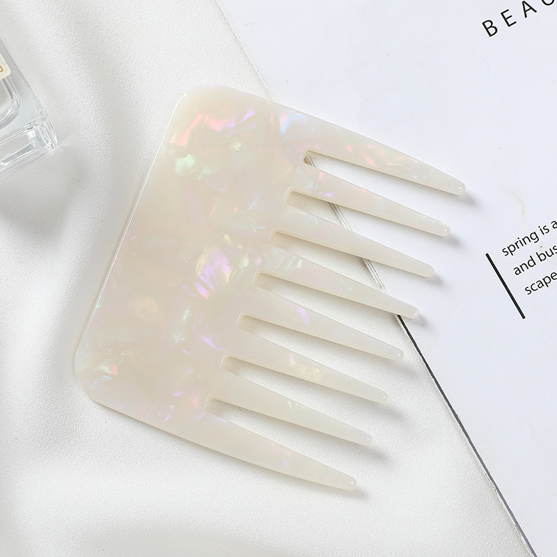 Расческа ацетатная черная прямоугольная с логотипом