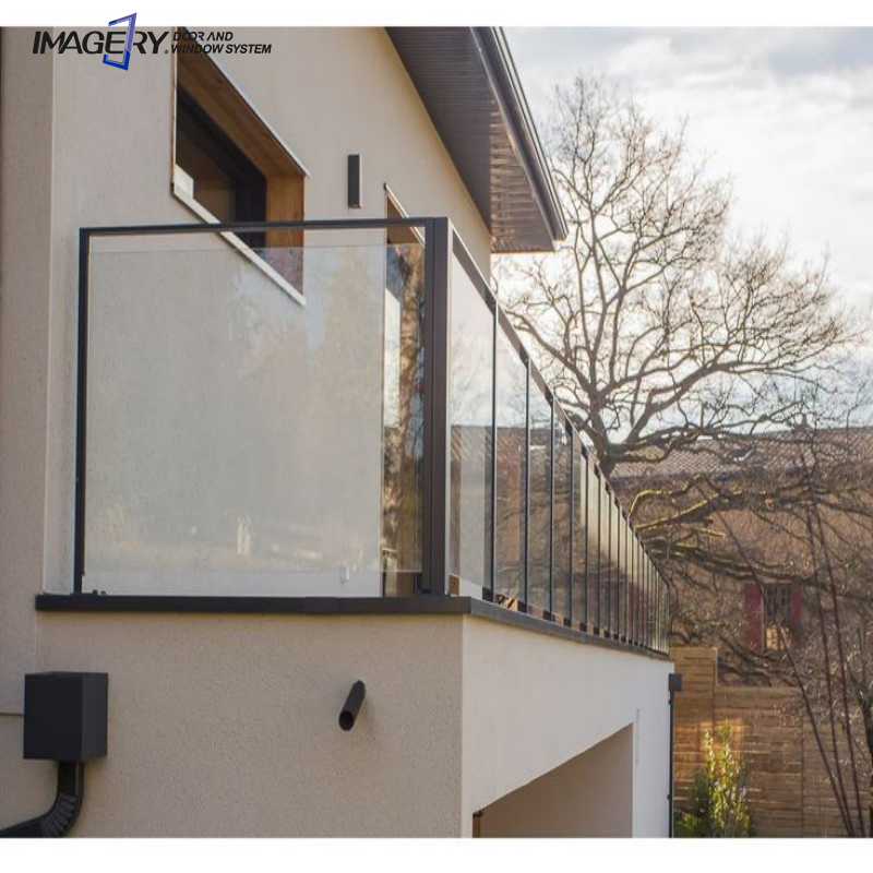 Modern Simple Customized Colors Balcony Fence Glass Aluminium Railing System